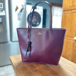 Kate Spade Burgundy Tote Bag